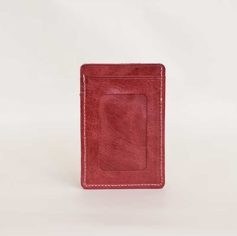 馬皮革 ID卡套 通行卡套  Pass case ID case 深酒紅色