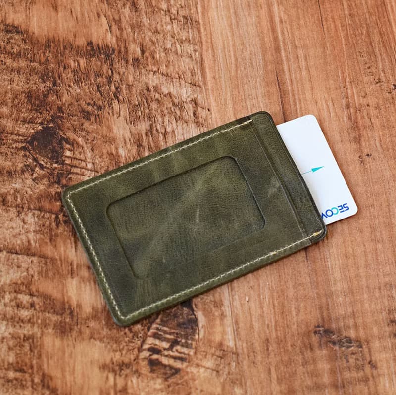 馬皮革 ID卡套 通行卡套  Pass case ID case 深酒紅色