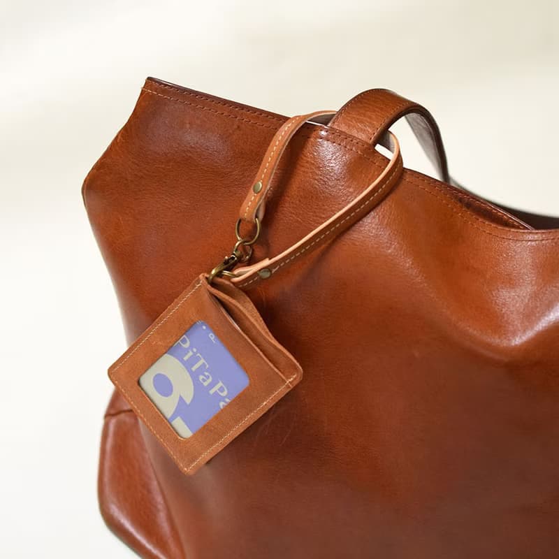 馬皮革 ID卡套 通行卡套  Pass case ID case 深酒紅色