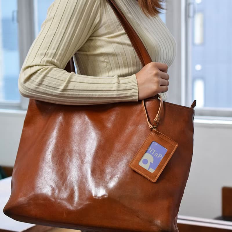馬皮革 ID卡套 通行卡套  Pass case ID case 深酒紅色