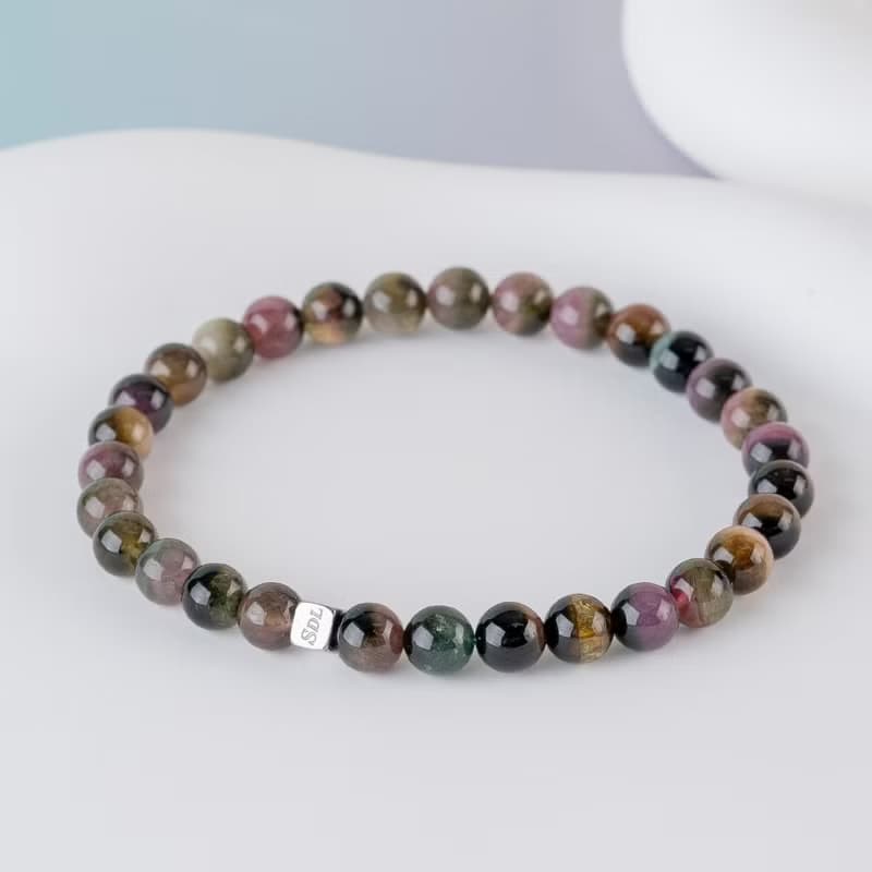 雙色碧璽 | 天然能量手串 | 5.5-6.5mm  D14504