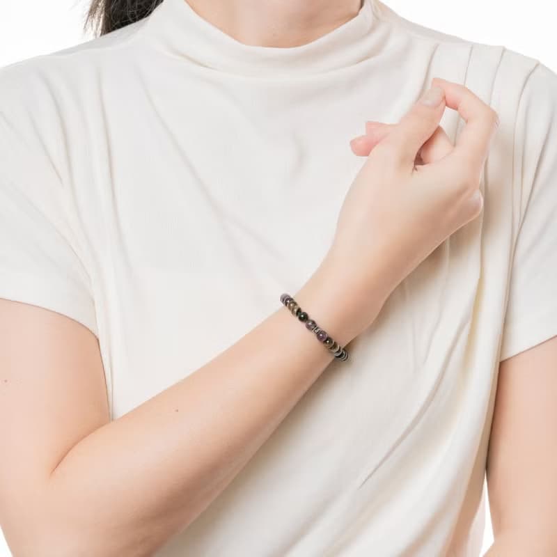 雙色碧璽 | 天然能量手串 | 5.5-6.5mm  D14504