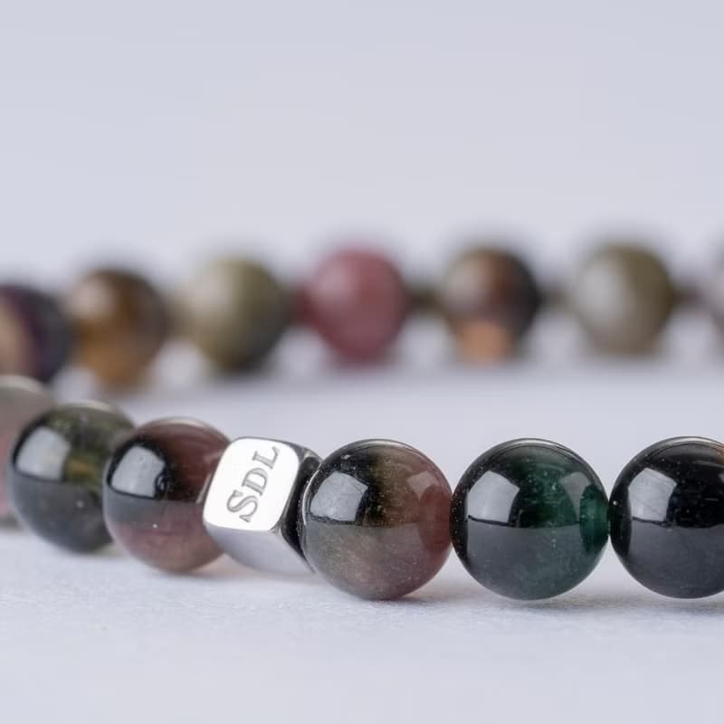 雙色碧璽 | 天然能量手串 | 5.5-6.5mm  D14504