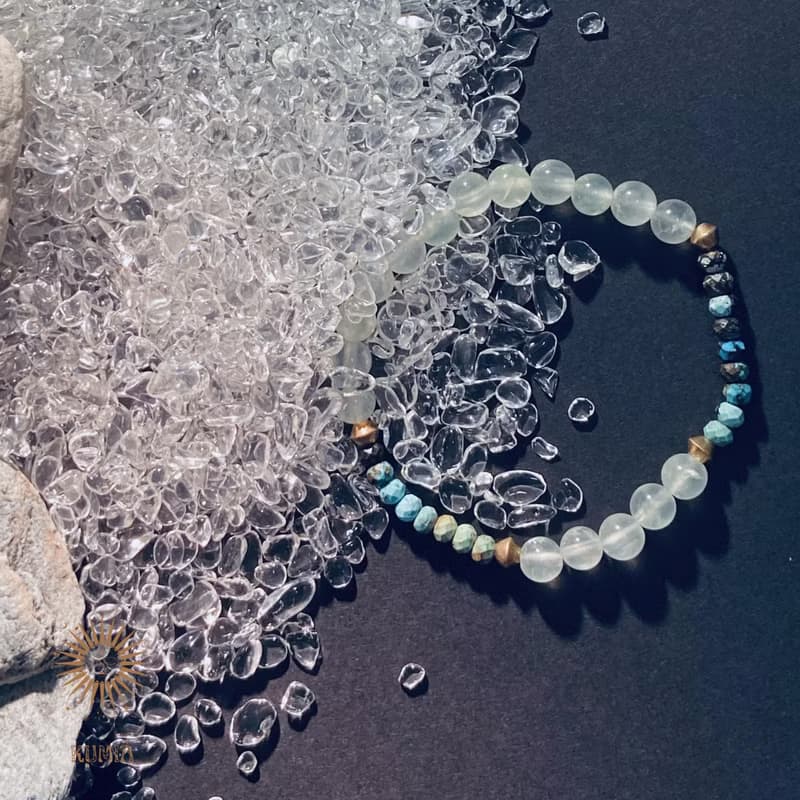 【檸檬莫西多 Lemon Mojito】沁涼葡萄石手鍊 | 天然石 水晶手鍊