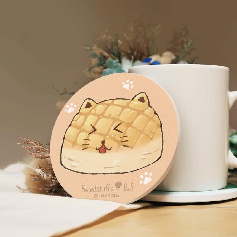 【扛夢山丘】製造幸福。可愛貓咪午茶時光。鶯歌陶瓷吸水杯墊