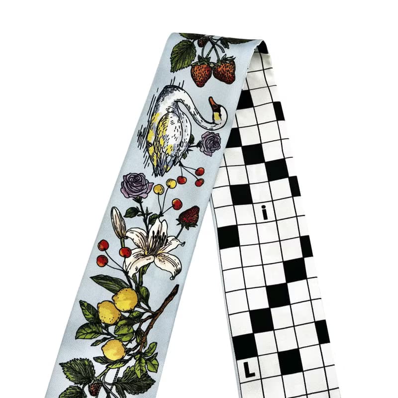 100%桑蠶絲真絲窄領巾/絲巾/飄帶/包柄帶/髮帶::兔子天鵝松鼠棋盤