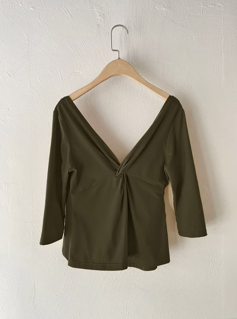 美背扭結上衣(綠)