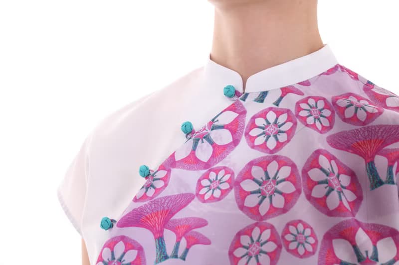 LENA濱海灣花園印花圖案對比襯衫