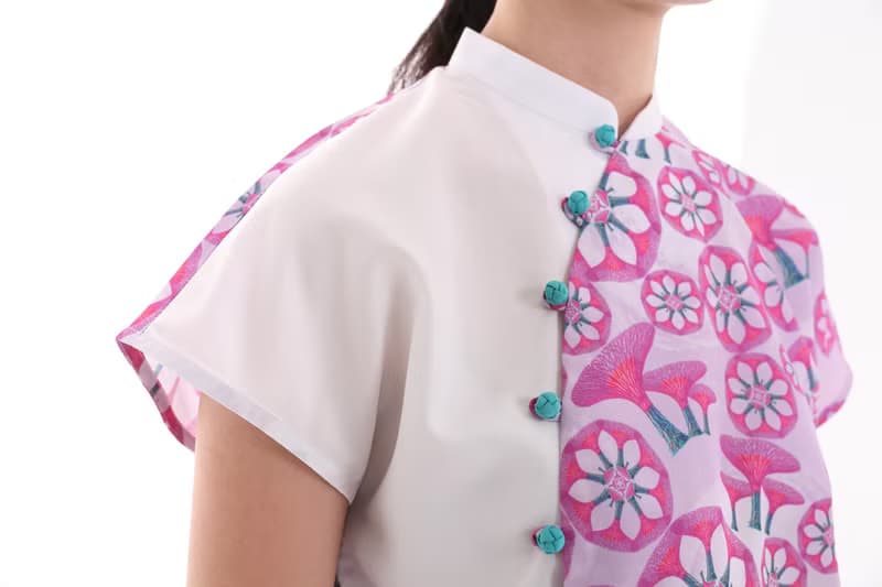 LENA濱海灣花園印花圖案對比襯衫