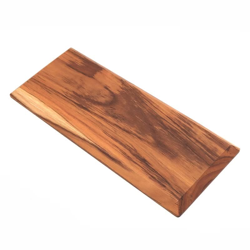 天然柚木餐盤-波點款 35cm│不上漆原木製長型托盤 露營野餐