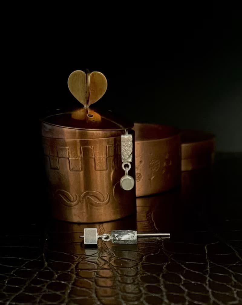 純銀耳環 手作金工