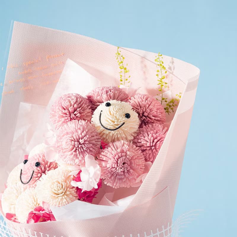 雙微笑花束2.0 畢業季 畢業花束 微笑花束 小花束 索拉花 永生花