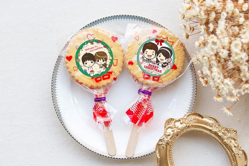 婚禮小物 聖誕Q版婚禮版 滿滿愛 扎絲簡版 古早味麥芽餅