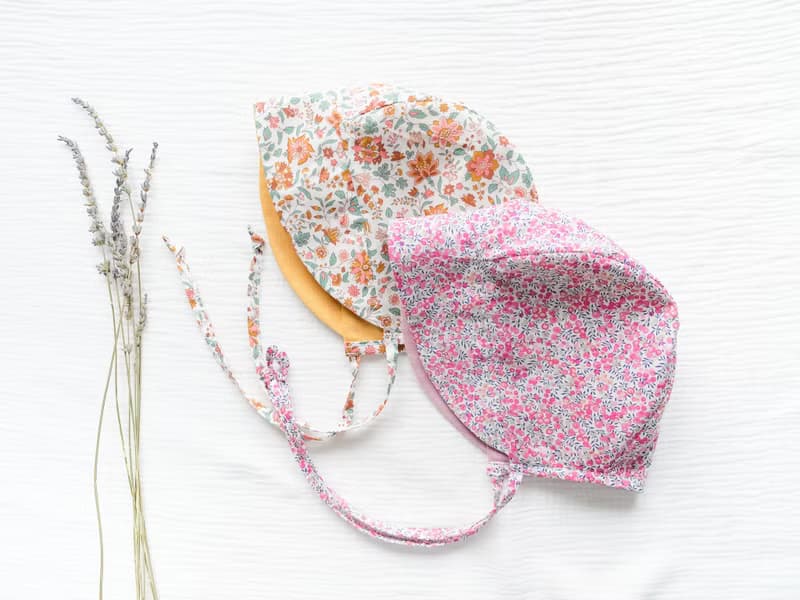 英國LIBERTY FABRICS歐式復古印花雙面穿戴嬰兒遮陽帽-經典莉比