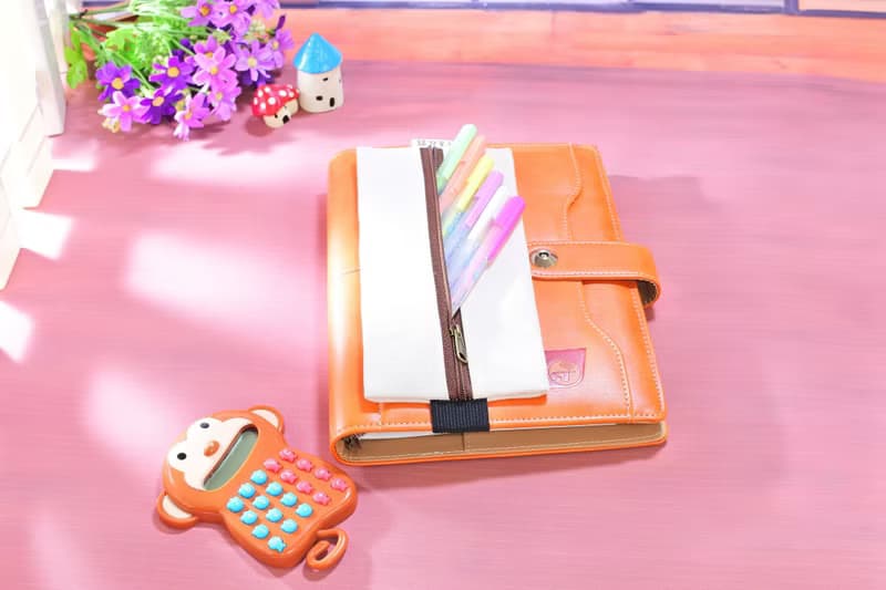 筆記本用大容量帆布筆袋 亦可當環保餐具袋用