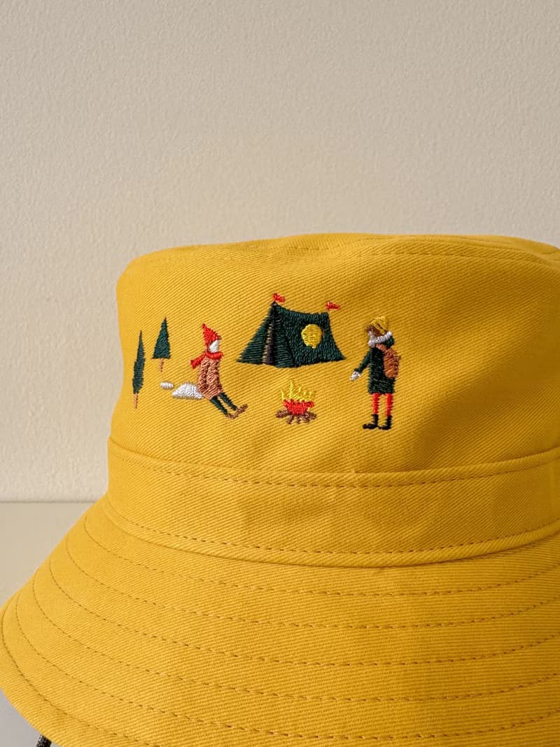 Eco-Friendly 貓咪刺繡環保漁夫帽 Camping