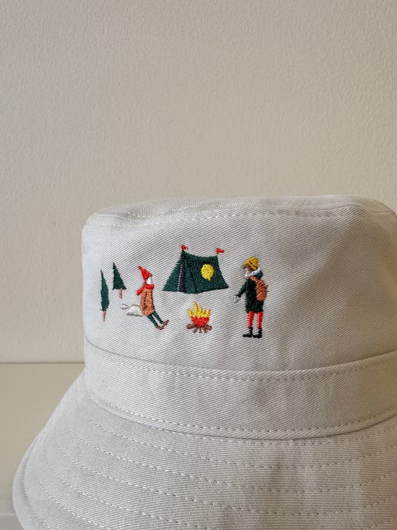 Eco-Friendly 貓咪刺繡環保漁夫帽 Camping