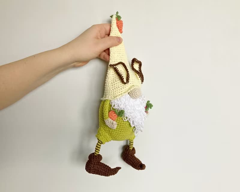 Cute bunny gnome Spring elf Funny kid's gift