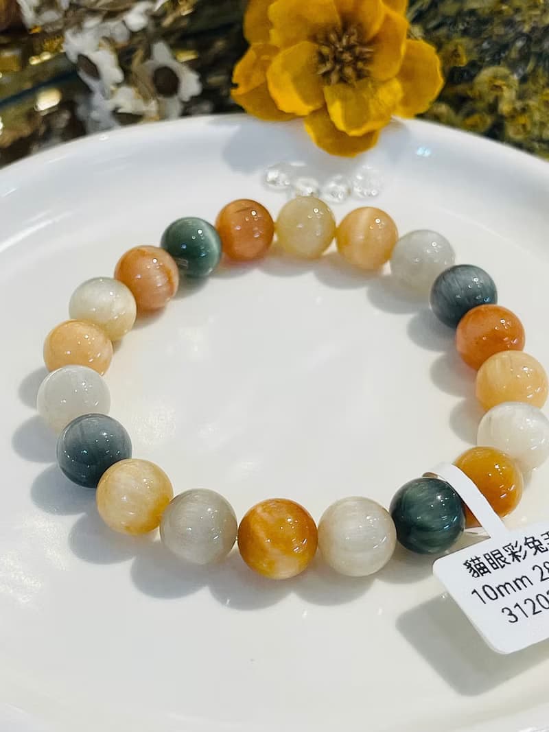 精品高光彩兔毛水晶10mm28.55g滿毛順髮強光正向積極遠離負面