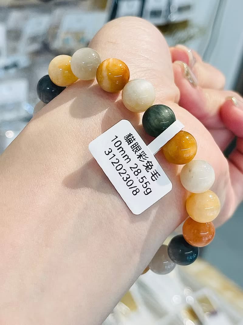 精品高光彩兔毛水晶10mm28.55g滿毛順髮強光正向積極遠離負面