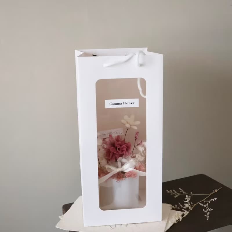 母親節永生康乃馨迷你盆花 母親節禮物 工商送禮 企業送禮 附提袋