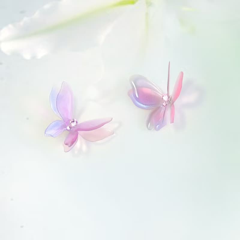 彩蝶系列三/耳針/耳鉤/耳夾