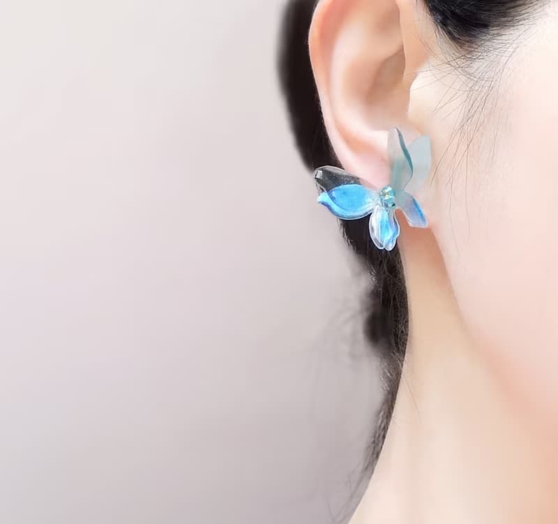 彩蝶系列三/耳針/耳鉤/耳夾