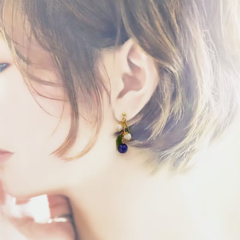 blueberryピアス_sodalite