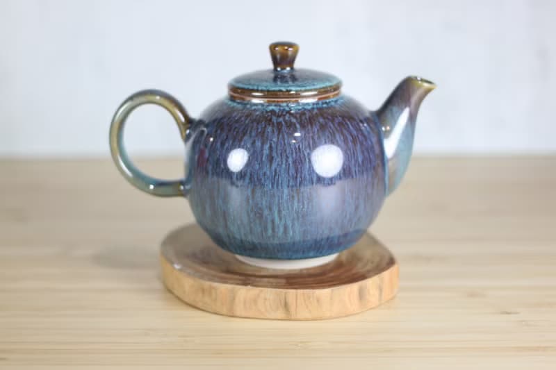 【送禮好物】240ml 紫戀 天目釉 圓滿茶壺 鶯歌名家葉敏祥作