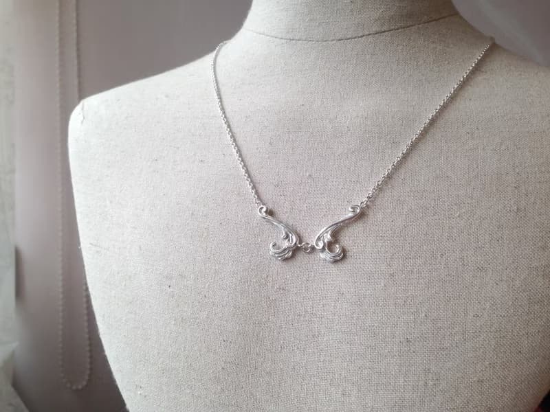 生日 週年 愛情 禮物 手工訂作 純銀巴洛克浪漫項鍊 IONA SILVER