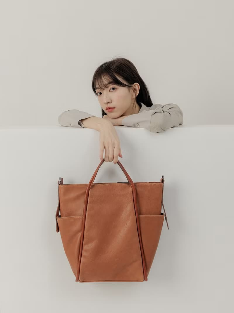 supportingrole 真皮都會優雅休閒精緻手提肩側背包 咖啡