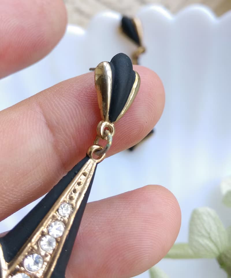Vintage Jewelry 西洋古董飾品 啞光 摩登 老派復古  針式耳環