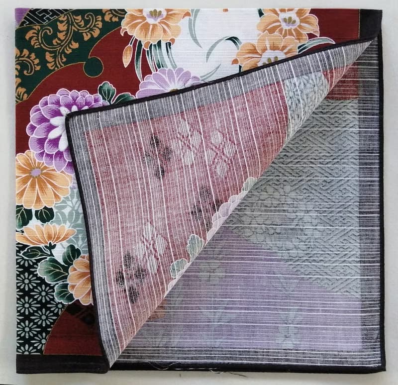 Japanese Furoshiki Vintage Floral Motifs Gift Wrapped 20.5 x 20.5 inches