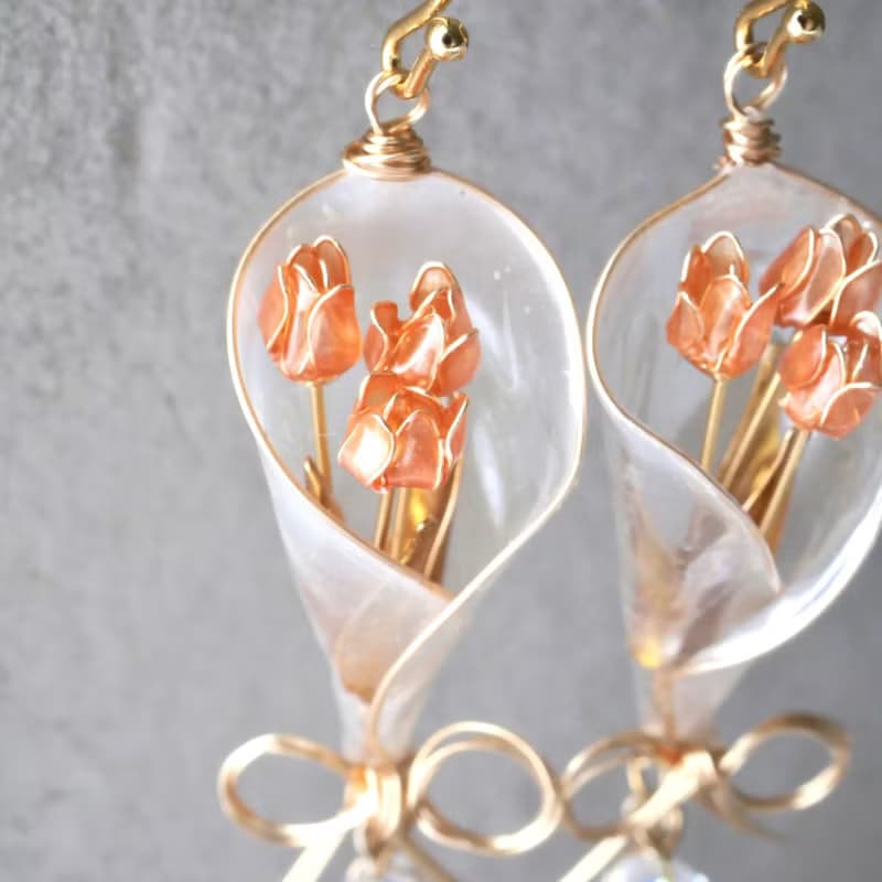 チューリップbouquet イヤリング/ピアス