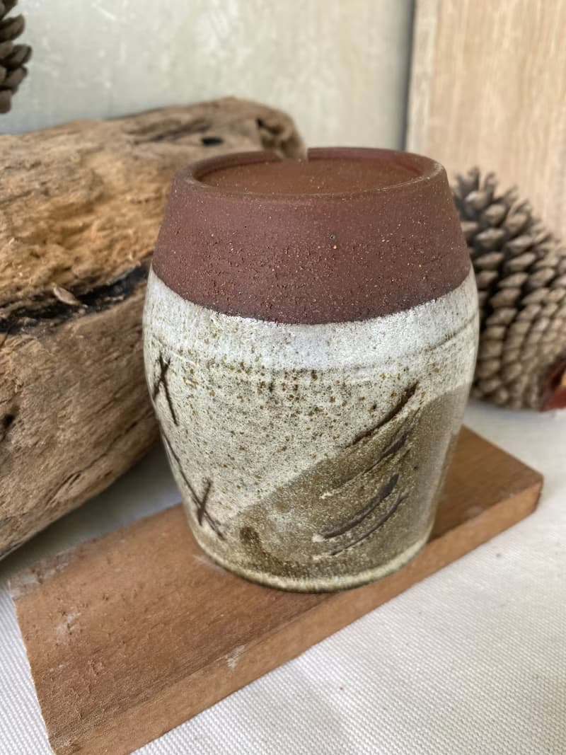 300 ML Tea Cup Chocolate Brown Clay / Wheel thrown Ceramic Tea Cup
