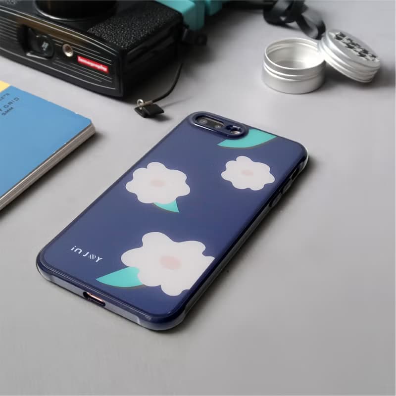 iPhone 14/14 Pro/13/12/11/SE3 青春洋溢花朵 耐撞擊邊框手機殼