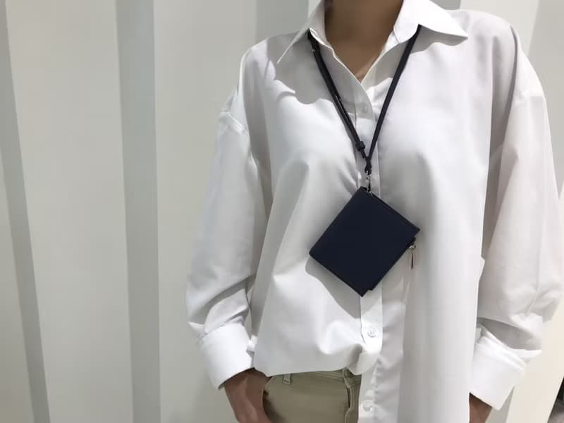 短夾包 真皮皮夾 Leather wallet with strap Blue