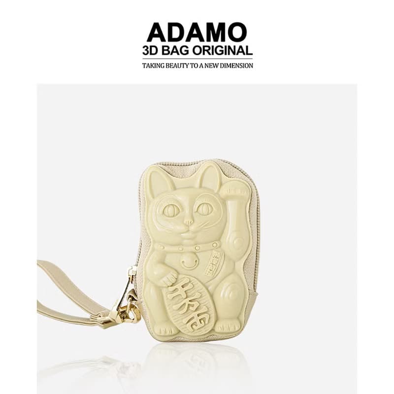 Adamo 3D Bag網紅招財貓手拿包禮物女士零錢包化妝包鑰匙包卡包