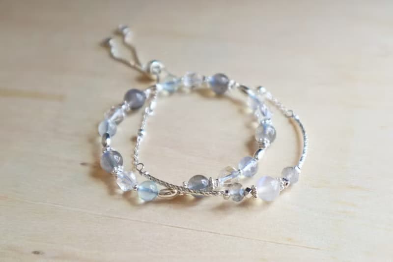 藍光系列|拉長石|雙鏈手鏈|柔和性情|提升魅力|增強自信|改善焦慮