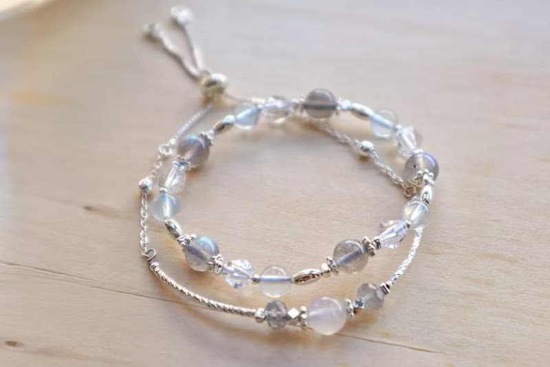 藍光系列|拉長石|雙鏈手鏈|柔和性情|提升魅力|增強自信|改善焦慮