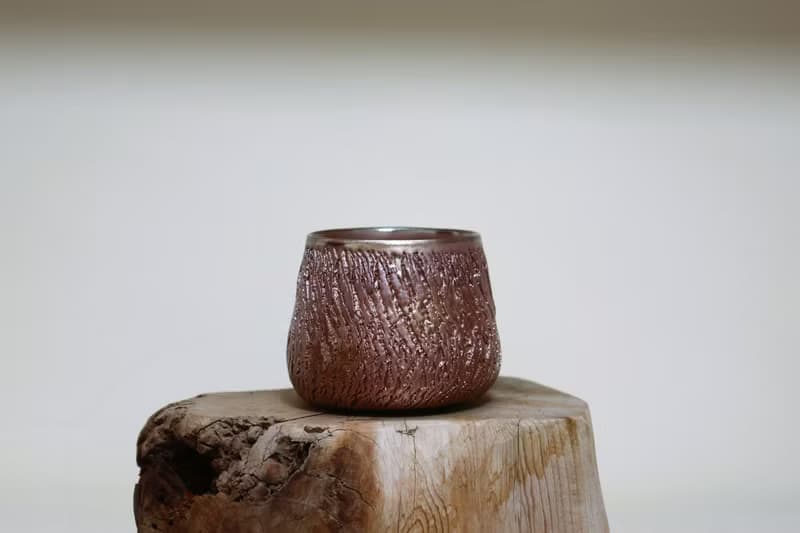 柴燒品茗杯/主人杯/150ml/爆裂刻紋/瀧間拾光