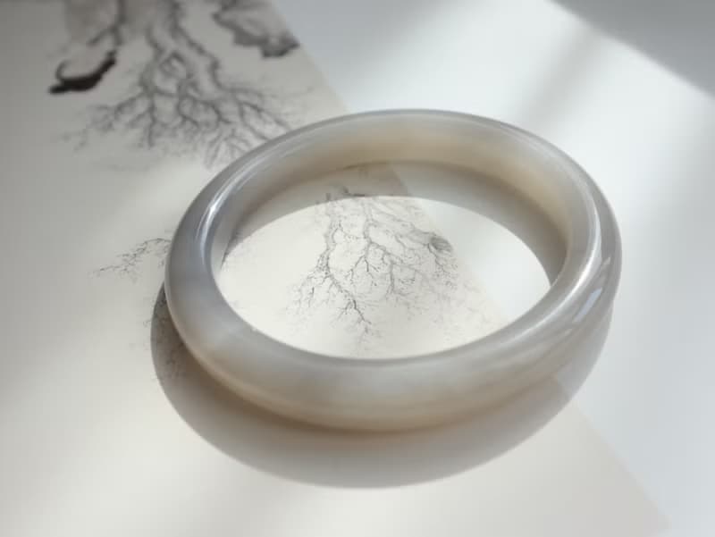 天然煙紫藕粉和田玉手鐲 冰底料脂份極好清新粉糯玉質溫潤58圈口