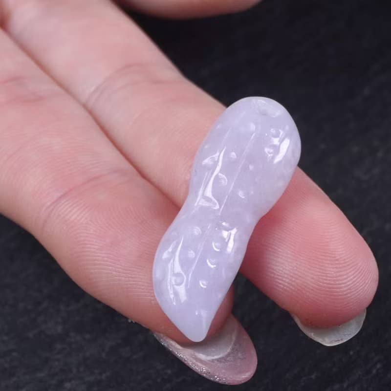 【好事花生】紫羅蘭翡翠好事花生吊飾 |天然緬甸玉翡翠A貨| 送禮