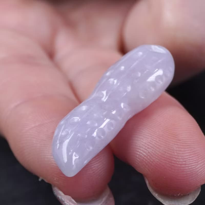 【好事花生】紫羅蘭翡翠好事花生吊飾 |天然緬甸玉翡翠A貨| 送禮