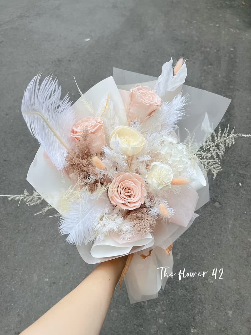 無暇 永生花 仙氣 情人節 生日花束