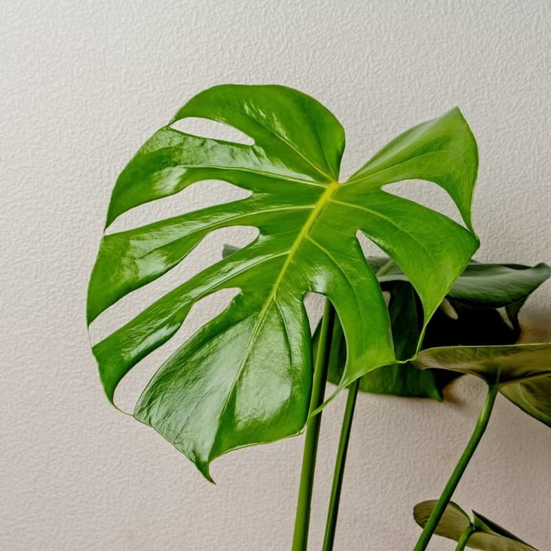 龜背芋白色高腳陶盆 桌上盆栽 室內植物 禮物