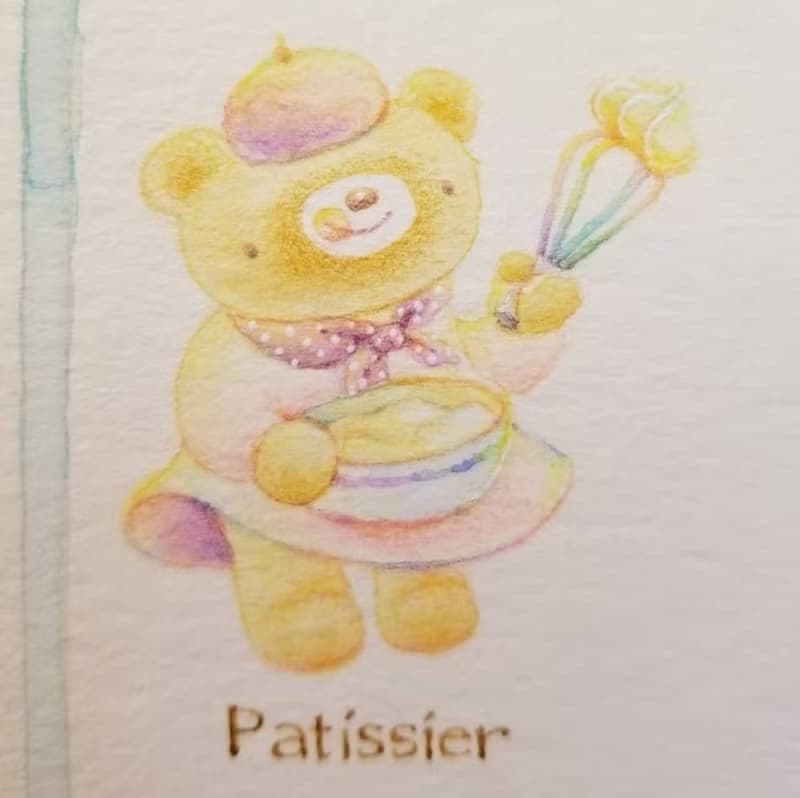 チョコミント くま ポストカード２枚セット