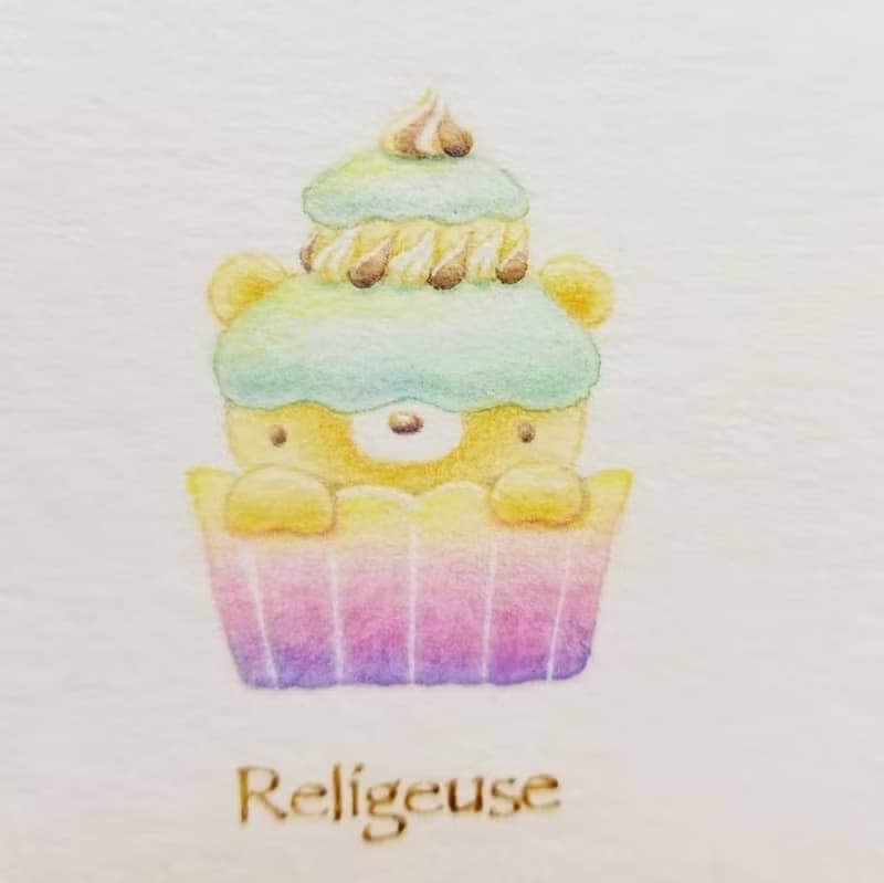 チョコミント くま ポストカード２枚セット