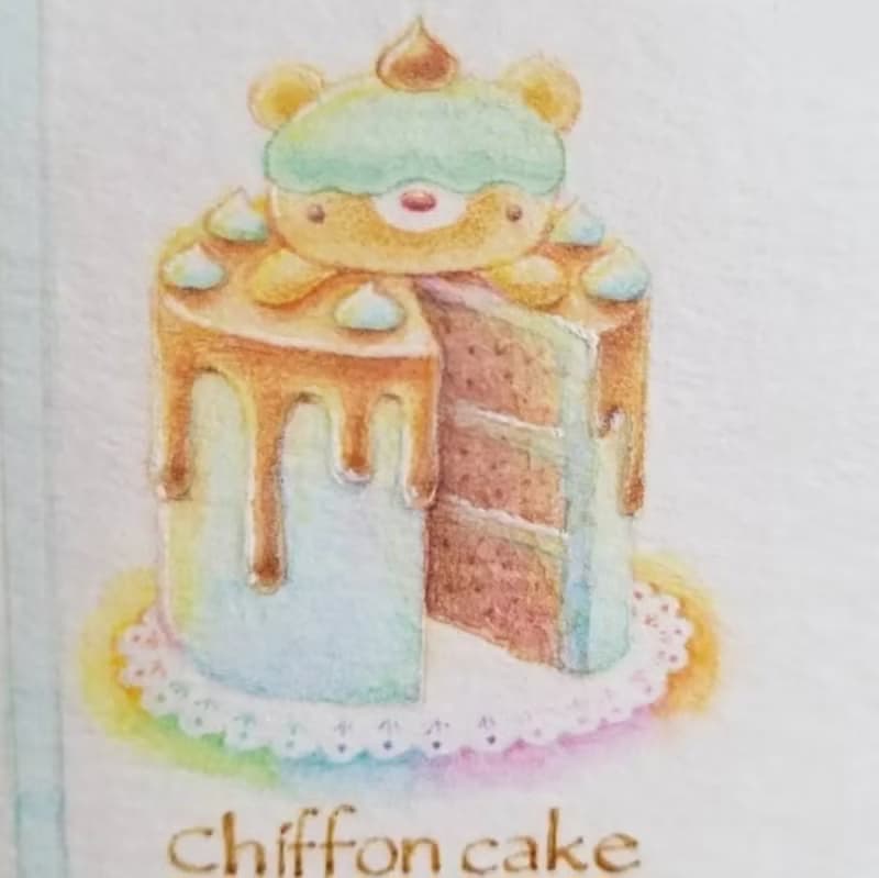 チョコミント くま ポストカード２枚セット