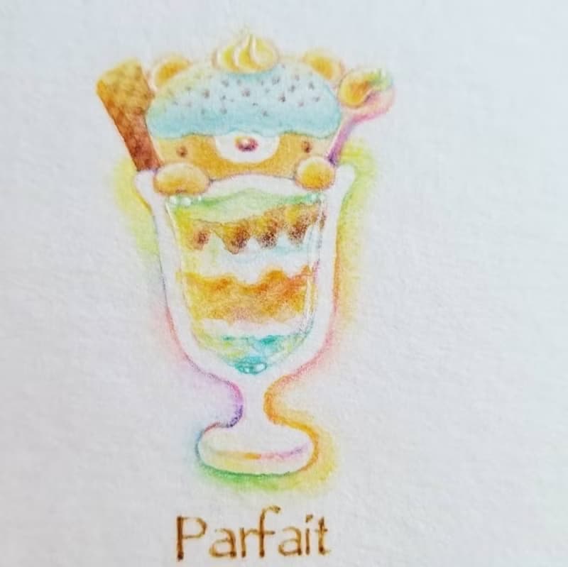 チョコミント くま ポストカード２枚セット